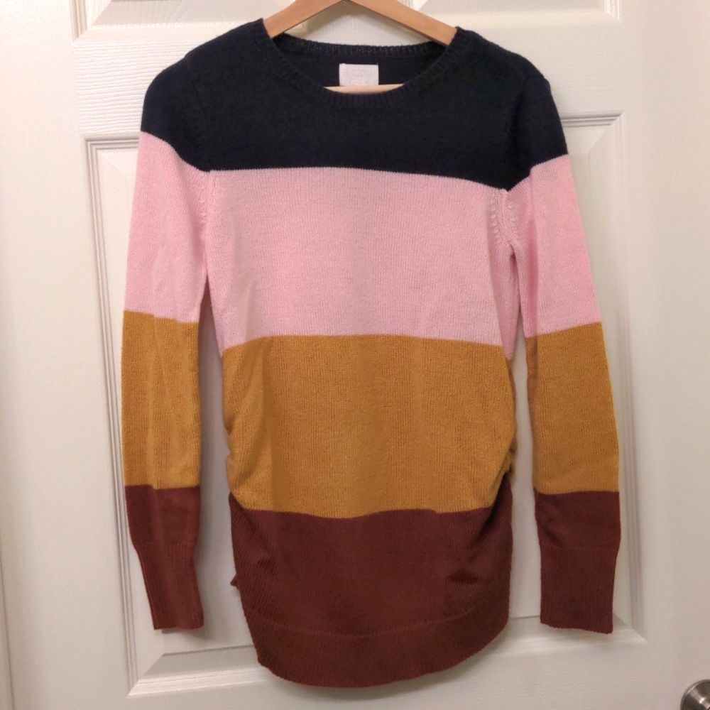 A Glow Maternity Long sweater. EUC, just picked up from dry cleaners.